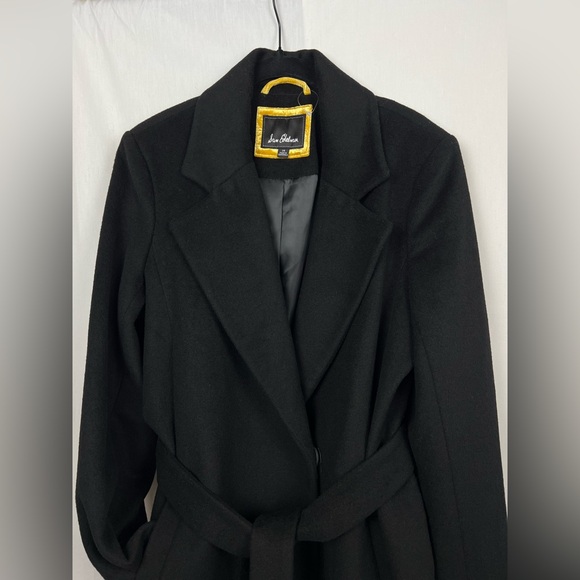 Sam Edelman Wool-Blend Belted Wrap Coat - Black, Size 14. High end quality - Picture 3 of 12